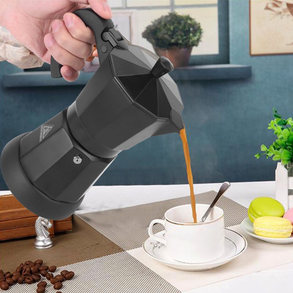 300ml Elektrischer Kaffeemaschine Espressokocher Mokkakocher Warmhaltefunktion