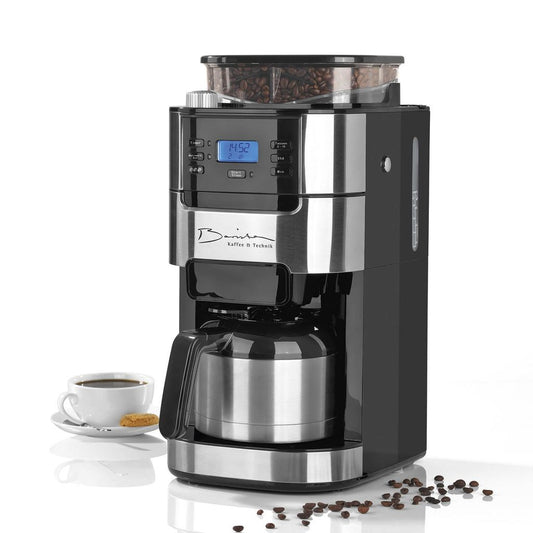 Barista Kaffeemaschine Mahlwerk Isolierkanne Kaffeeautomat 1000 Watt Edelstahl