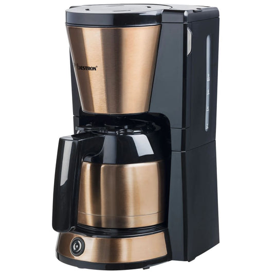 Bestron Kaffeemaschine mit Thermokanne 8 Tassen 900 W Edelstahl in Kupfer -Optik